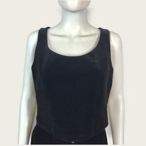 Moschino Black Velvet Blouse Cheap & Chic Sleeveless Evening Top